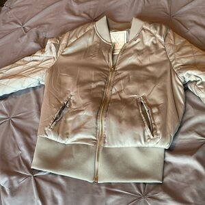 Angel Kiss Satin Bomber Jacket - M
